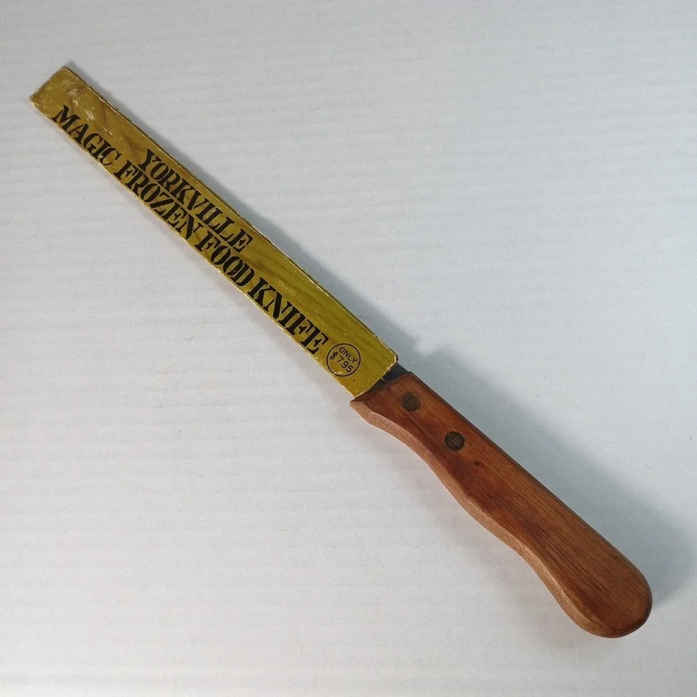 Yorkville Magic Frozen Food Knife Vintage Stainless Steel Hardwood Handle Japan